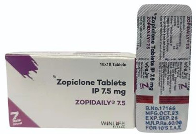 Zopidaily 7.5mg Tablet, Packaging Type : Box