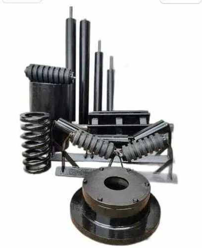 Polished Metal Impact Idler Roller, Color : Black