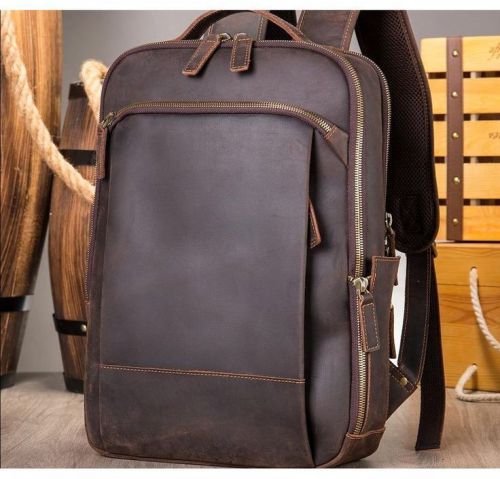 Genuine Cow Hunter Leather Laptop Backpack, Gender : Unisex