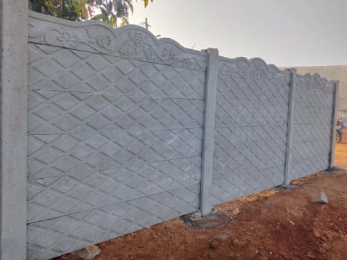 Polished Cement Carved Compound Wall For Construction