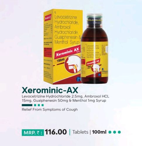 100ml Xerominic-ax Syrup, Form : Liquid