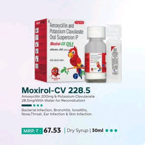 30ml Moxirol-cv Dry Syrup, Packaging Type : Plastic Bottle