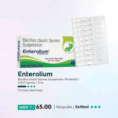 Enterolium Oral Suspension, Packaging Type : Paper Box