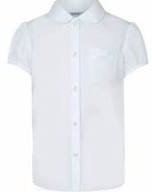 Girls Cotton School Shirt, Color : White M, XL