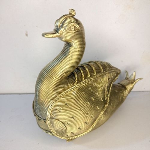 Polished Brass Swan statues, Color : Yellow