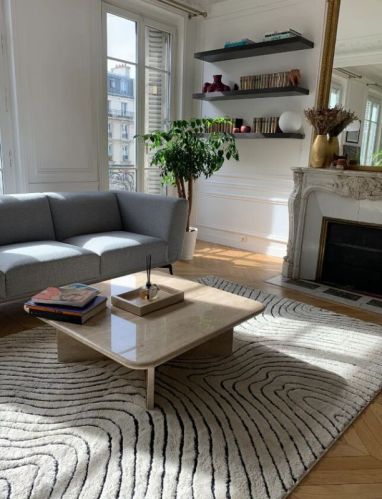 Select Furniture Polished Travertine Dune Centre Table