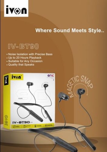 Battery Ivon IV-BT90 Wireless Neckband, Technics : Bluetooth