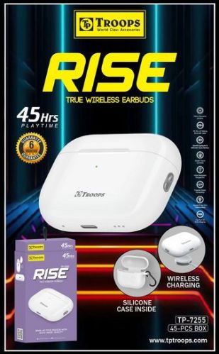 Troops Rise Earbuds, Color : White
