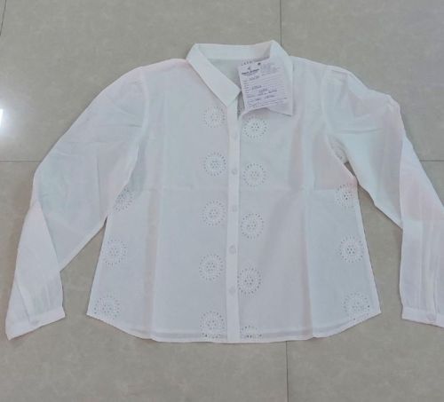Cotton Ladies Plain Shirts, Sleeve Type : Full Sleeves