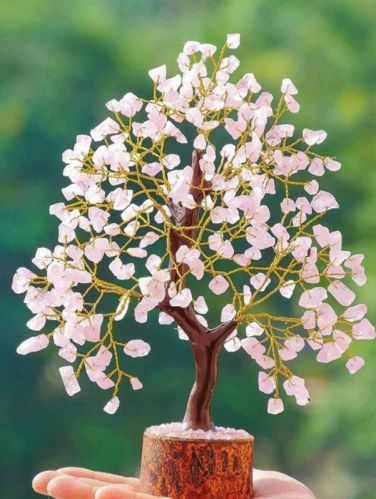 Arham Natural Rose Quartz Tree, Packaging Type : Box