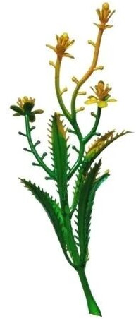 Neem Phool Dark Green Yellow - Artificial Plastic Plant Fillers