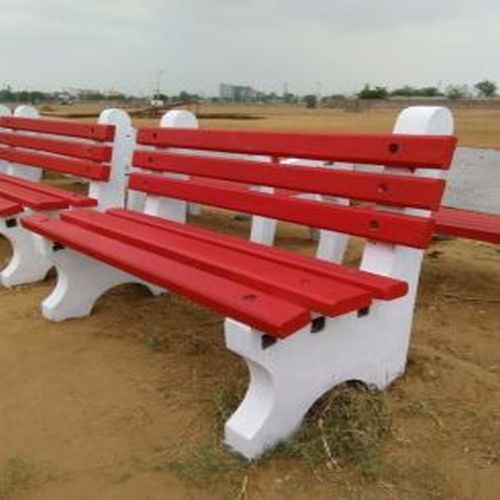 Plain Color Coated RCC Garden Bench