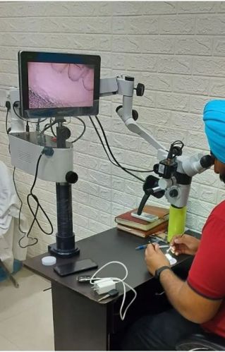 Medcounty Table Mount Dental Microscope, Power : 100W