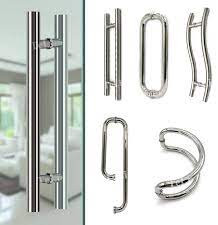 True Bare Polished Aluminium Door Handles