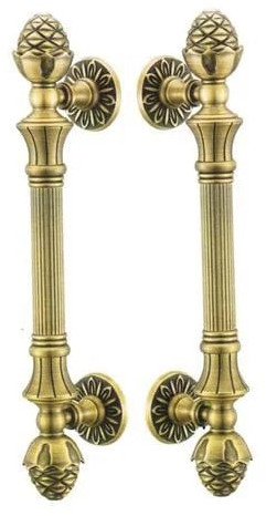 True Bare Polished Brass Door Handles, Color : Golden