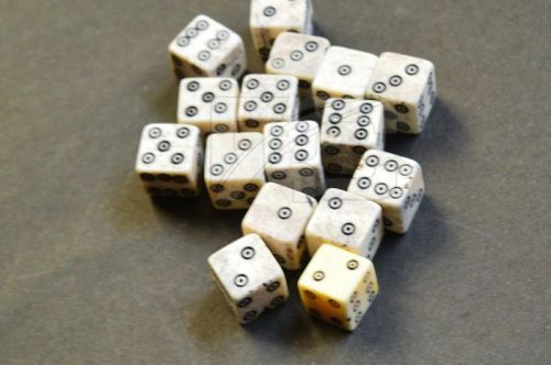 RC Creation Polished Bone Dice, Color : White 11x11MM for Gaming