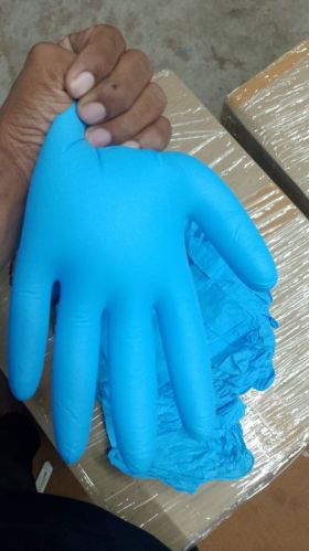 Nitrile Examination Gloves, Color : Blue Medium