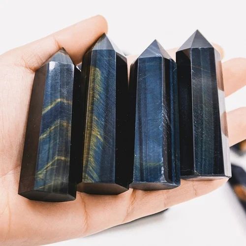 Blue Tiger Eye Healing Wand For Meditation Tool