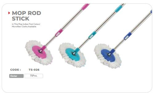 Tanushri Metal Mop Rod Stick, Mop Head Material : Steel