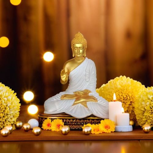 Polyresin Buddha Idol, Packaging Type : Thermocol Box, Carton Box