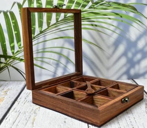 Wood Masala Box, Brand Name : Artival Crafts