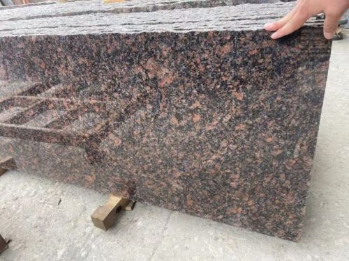 Tan Brown Cutter Polished Granite Slabs For Commercial Purpose