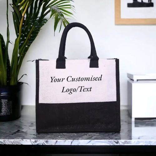 Printed Jute Hand Bags For Wedding, Party, Formal