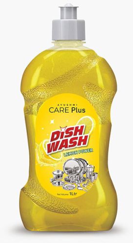 Dish Wash Gel 1L, Color : Yellow, Packaging Type : Plastic Bottle