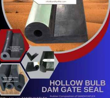 11855 Hollow Bulb Dam Gate Seal, Color : Black