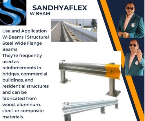 Sandhya Flex Polished W Beam Metal Crash Barrier, Color : Grey