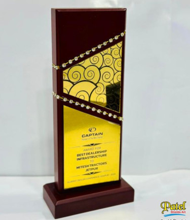 Wooden Polished Appreciation Award Trophy, Shape : Rectangular