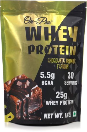 Leucine 8.08G 1KG Pouch Whey Protein Chocolate Brownie for Weight Gain