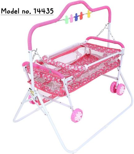 Pink Baby Cradle, Frame Material : Metal