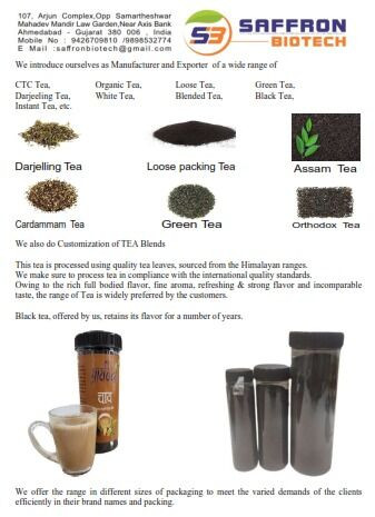 Blended Organic CTC Tea, Certification : FSSAI Certified