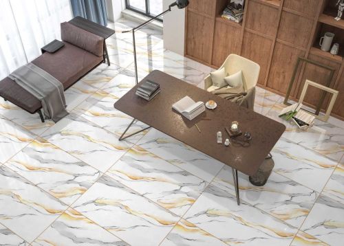 Eragon Lux Glossy Vitrified Floor Tiles, Packaging Type : Carton Box