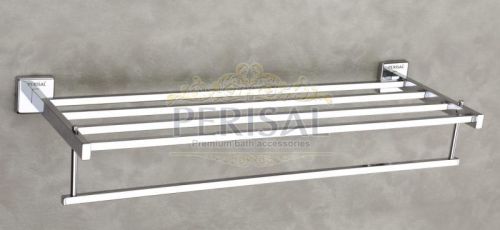 Perisal Plain Polished Stainless Steel Peony Towel Rack For Bathroom