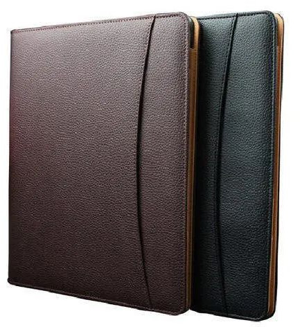 Plain Polished Leather File Folder Case For Holding Documents