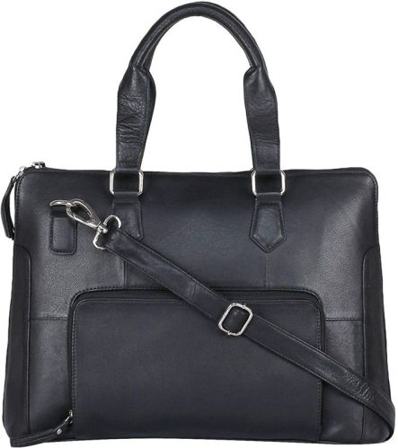 Leather Tote Bags, Color : Black, Closure Type : Zipper