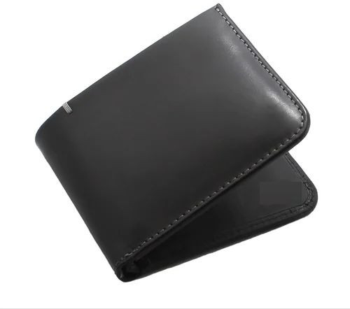 Hunt India Plain Mens Black Leather Wallet