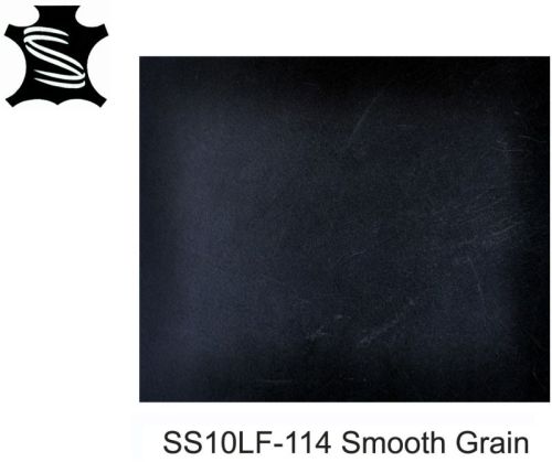 Smooth Grain Finished Leather, Color : Black