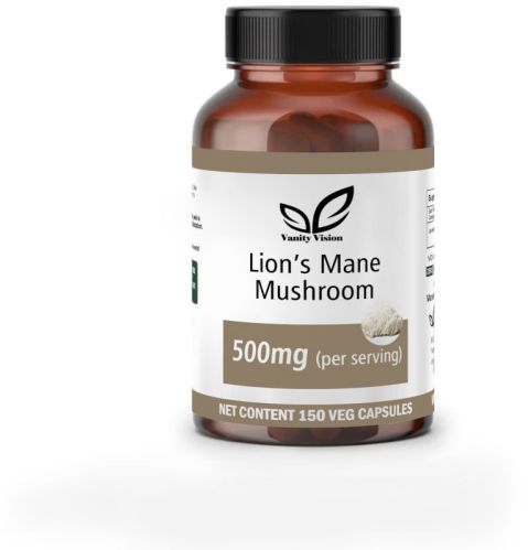 Lion's Mane Mushroom 500 Mg Capsules, Packaging Type : Bottle