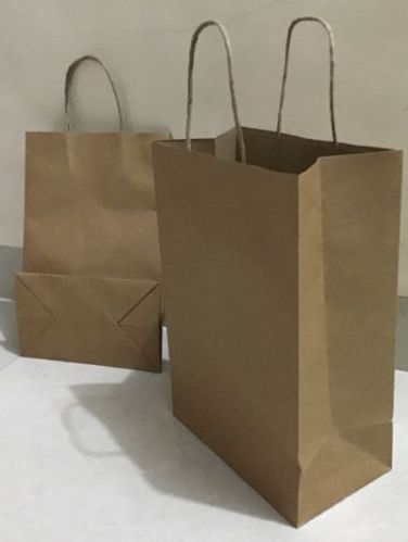 Plain Brown Kraft Paper Bag, Zipper Style : Non Zipper