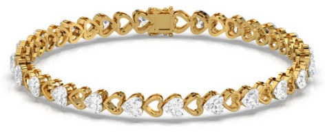 Abstract Beauty Lab Grown Diamond Bracelet, Gender : Female