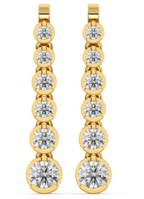 Partywear Traditional Lab Grown Diamond Earrings, Packaging Type : Velvet Box