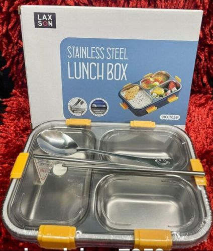 Laxson Polished Stainless Steel Lunch Box For Food Packing