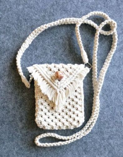 Exso Twisted Yarn Macrame Bags, Color : Mutlcolor