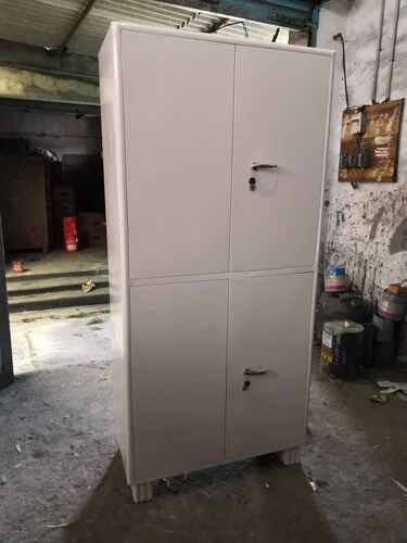 OWN MAKE Double Door MS Office Storage Cup Boards, Color : Gray