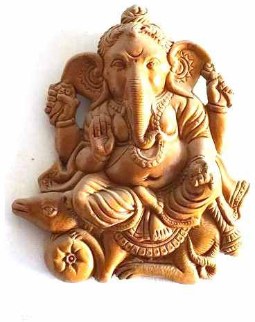 Plain Terracotta Ganesha Statue, Packaging Type : Cardboard Box