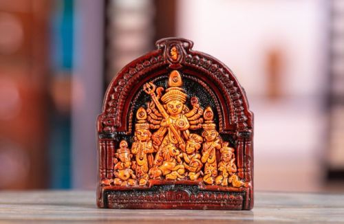 Polished Terracotta Maa Durga Statues For Religious, Temple