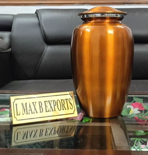 Aluminium Transparent Orange Color Cremation Urns